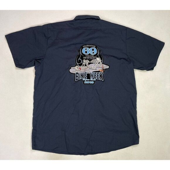 Bike Week 2010 Daytona Bad To The Bone 69 Workwear Shirt Men Large Patch - Picture 1 of 6